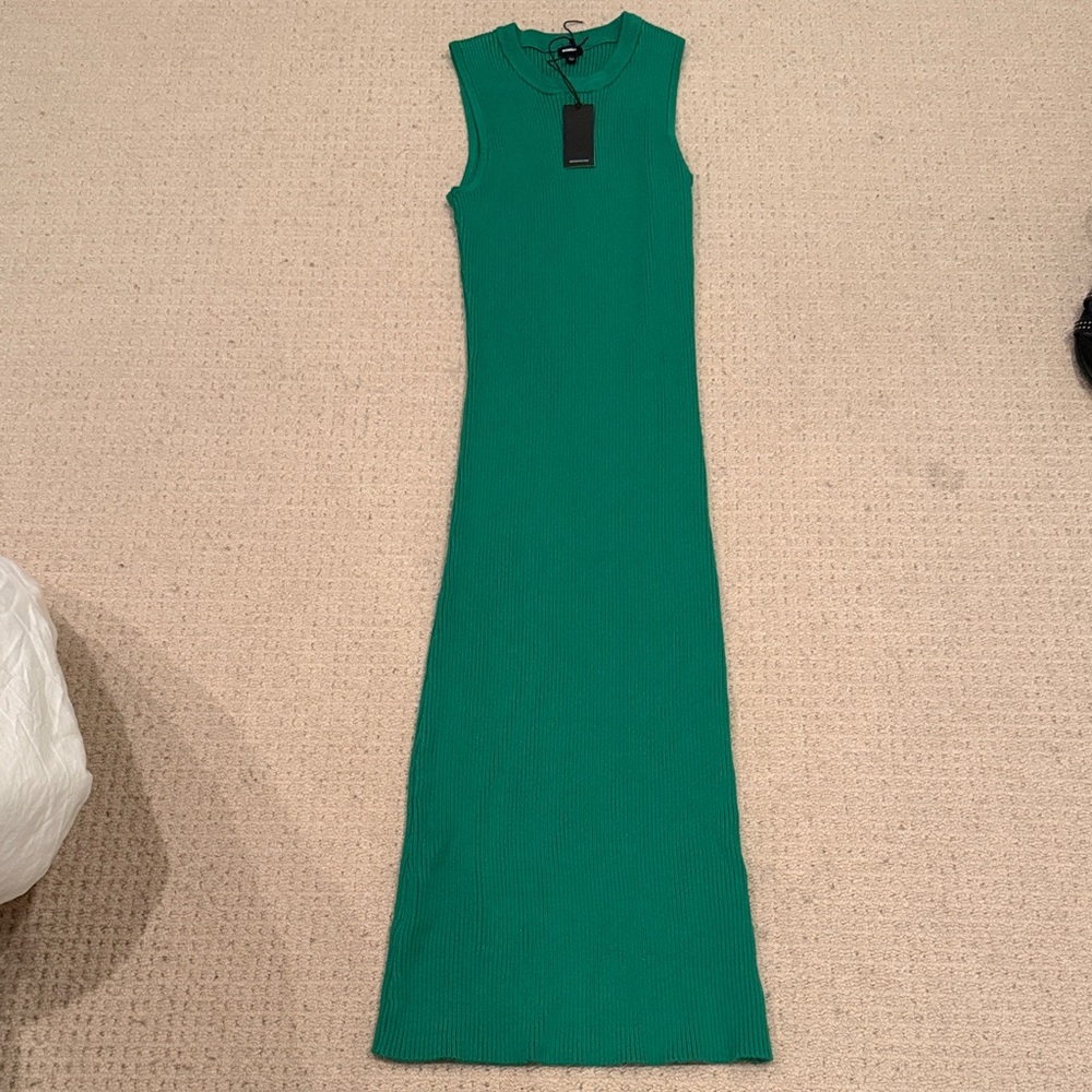 Monrow Sleeveless Green Maxi Dress